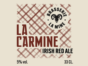 la carmine, irish red ale, brasserie la mine, 5% vol. 33cl.