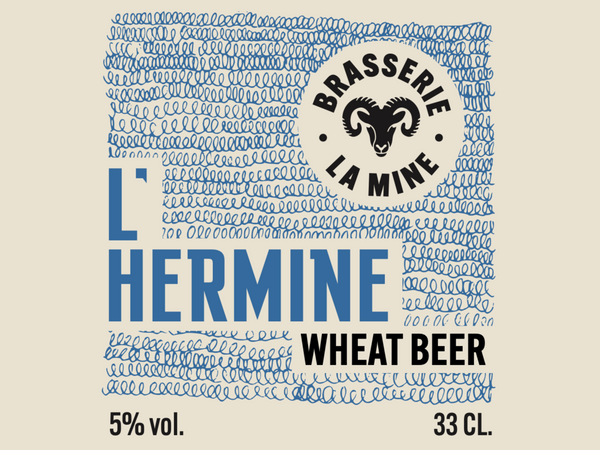 L'Hermine - brasserie la Mine Bex - wheat beer - 33cl - 5% vol.