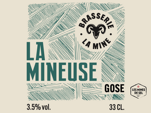 La mineuse, gose, brasserie la mine, 3.5% vol. 33cl., gose, en partenariat avec les Mines de Sel de Bex